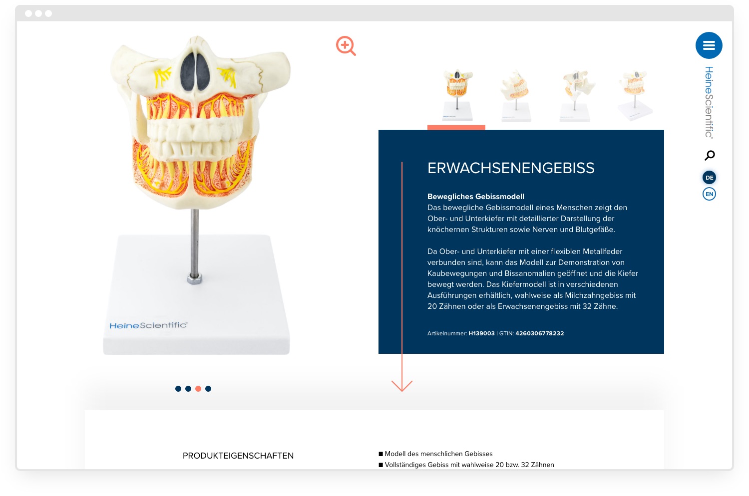 HeineScientific Webseite UI Design | © Patrick Weseloh | weseloh.media